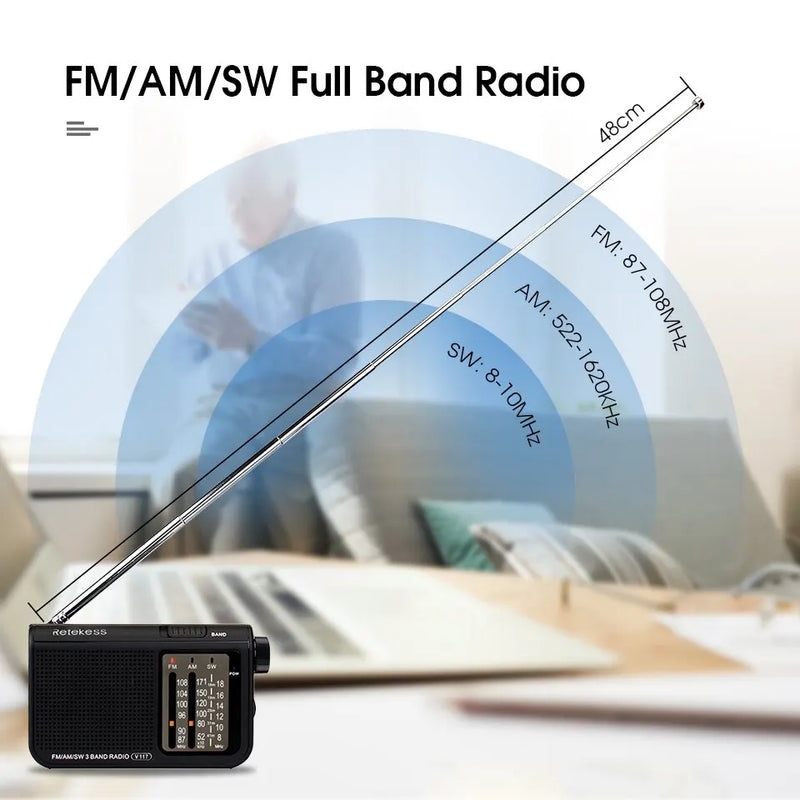 Rádio analógico AM FM - PILHAS AA